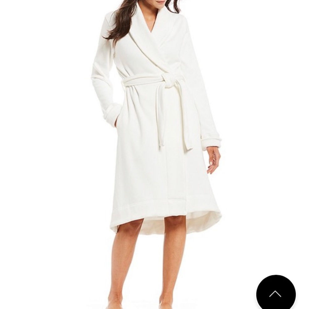 UGG Duffield II Fleece Wrap Robe Cream White